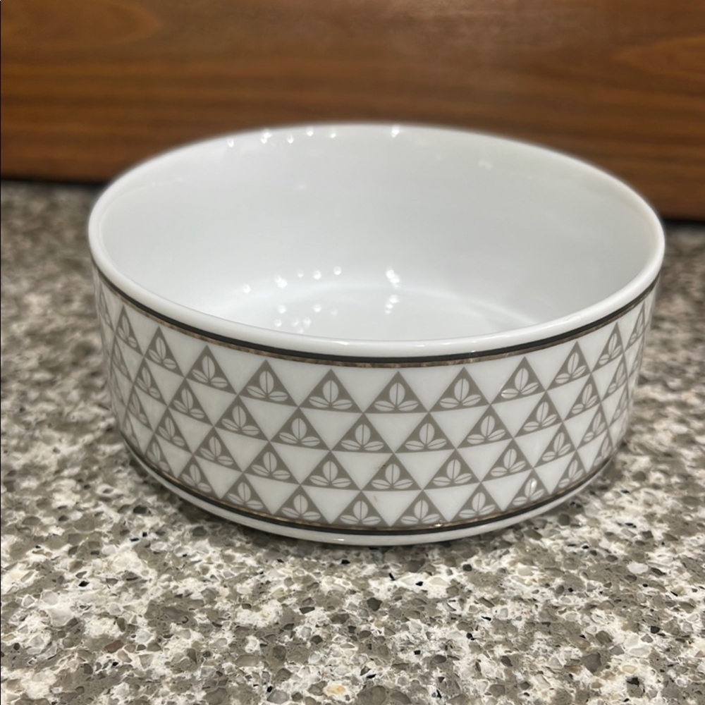 Tiffany & Co. White and Gray Geometric Bowl
